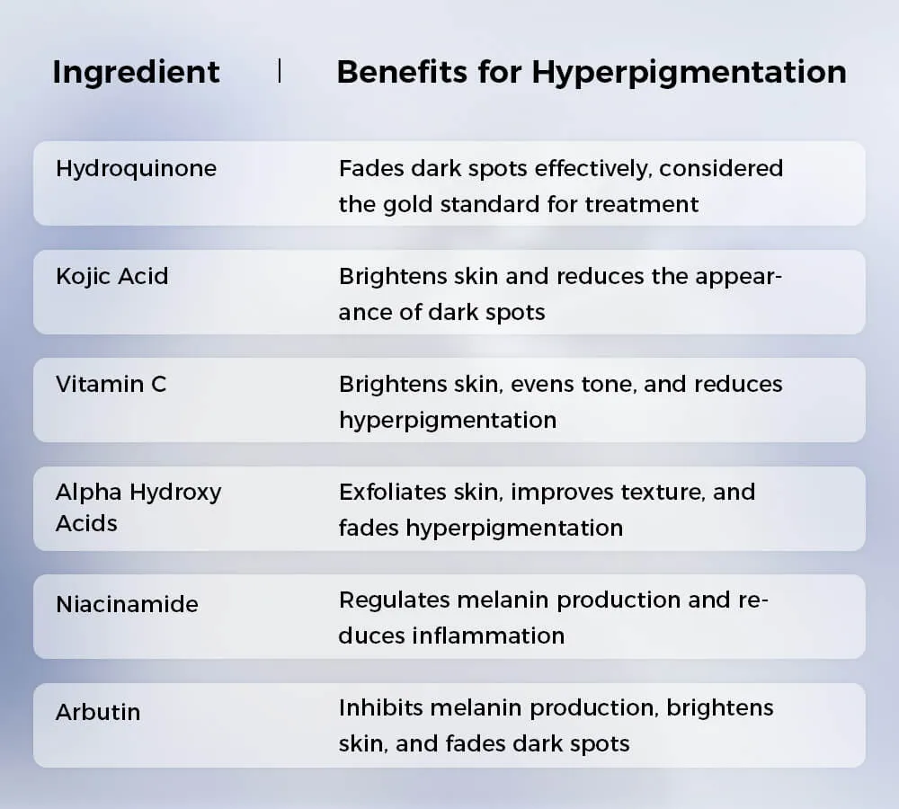 治疗色素沉着的18种最佳成分