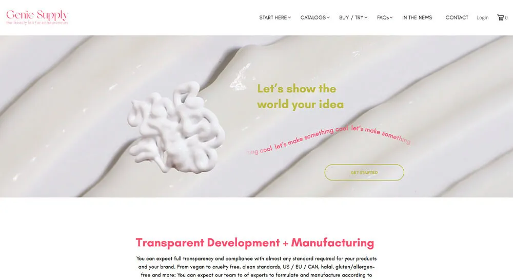 化妆品制造商网站