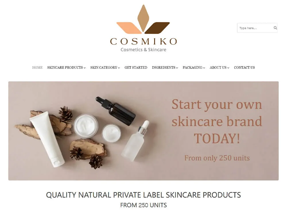 化妆品制造商网站