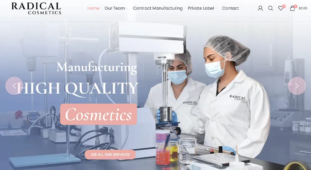 化妆品制造商网站