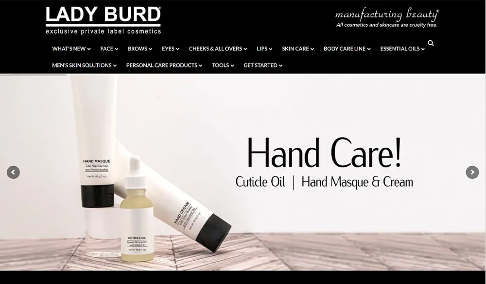 化妆品制造商网站