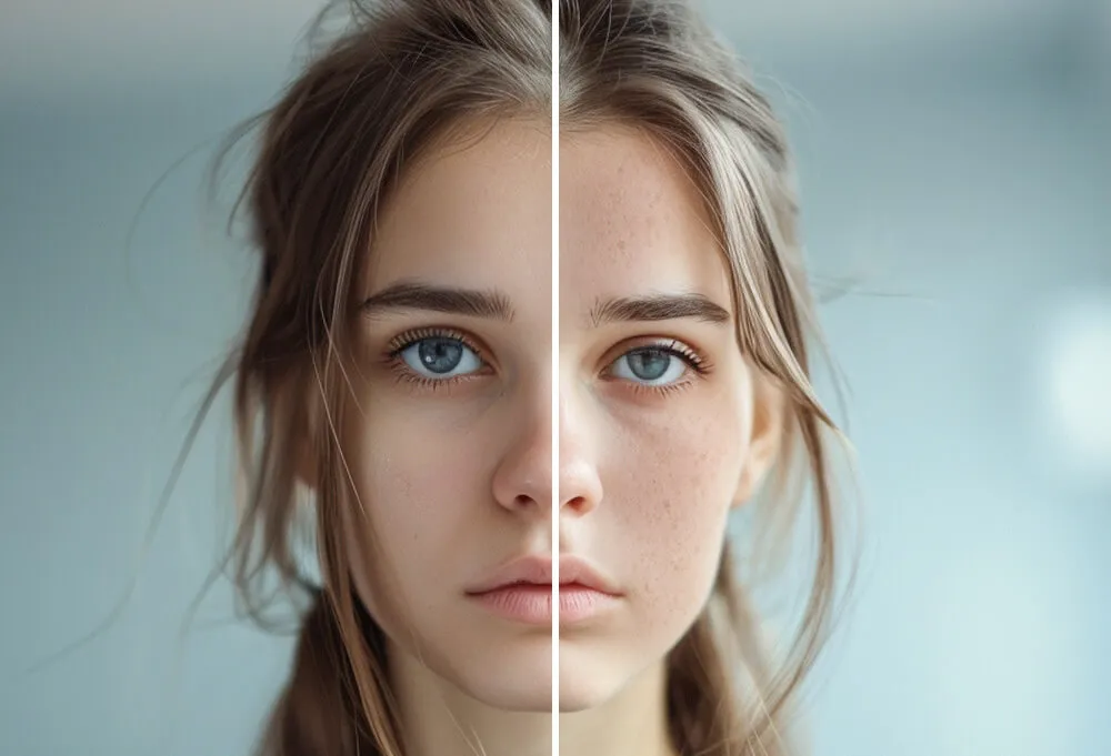 正常皮肤与色素沉着皮肤的区别