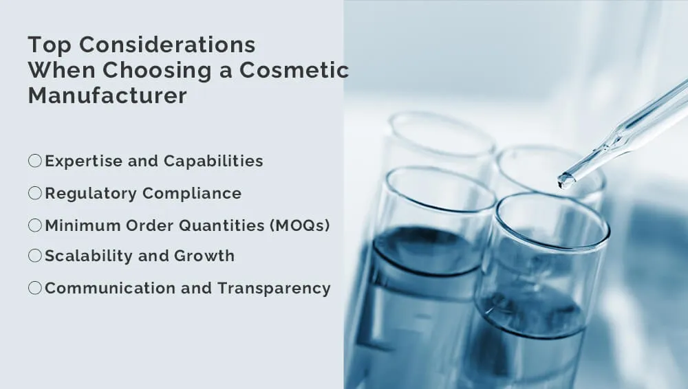 选择化妆品制造商时的首要考虑因素