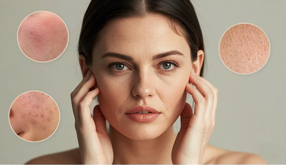 肤色和纹理不均